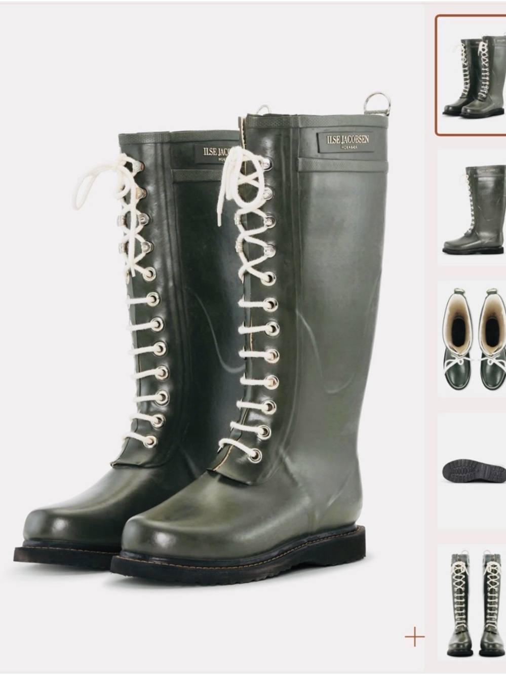 Ilse Jacobsen Tall Army Boots NWT | Waterproof Rubber Boots